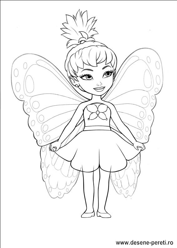 barbie mariposa desene colorat